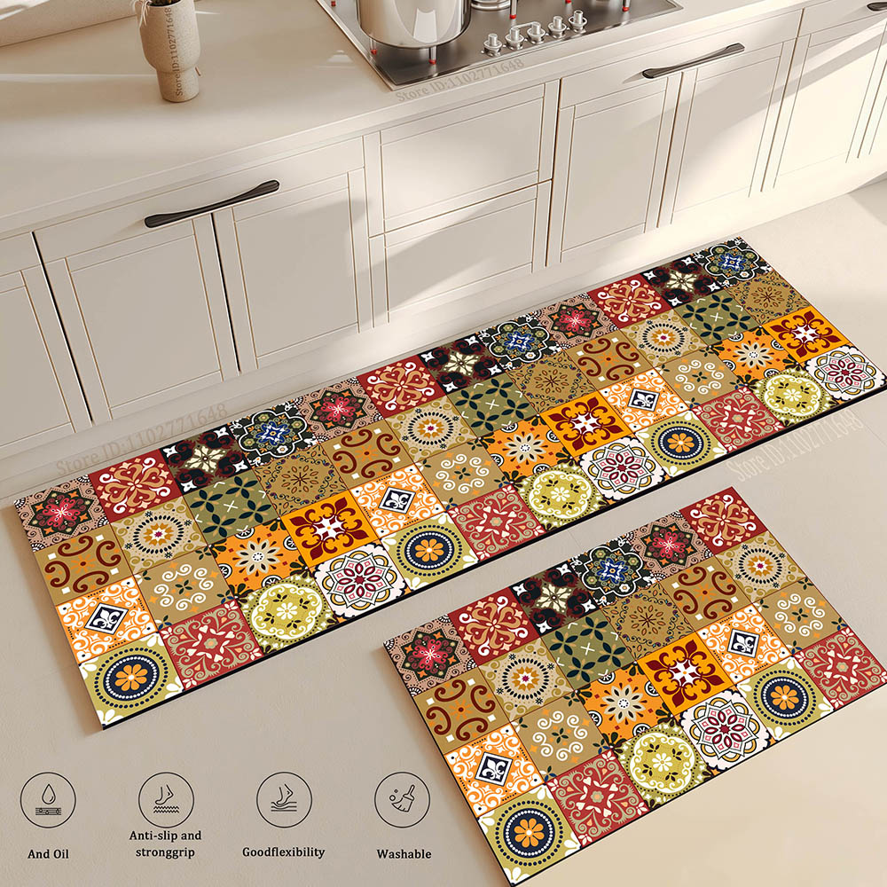 Maranta Prayer Plant - Flower Long Large Kitchen Mat Floor