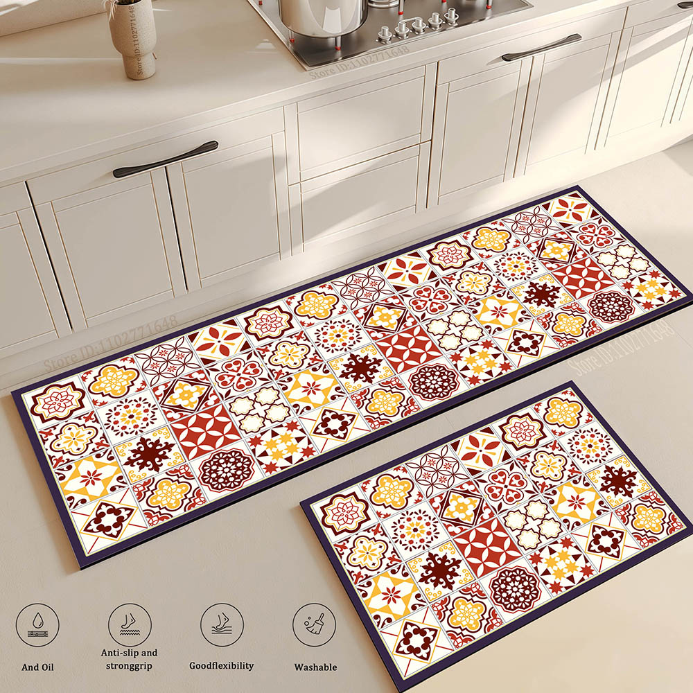 Flower Long Large Kitchen Mat  - Maranta Prayer Plant review and price