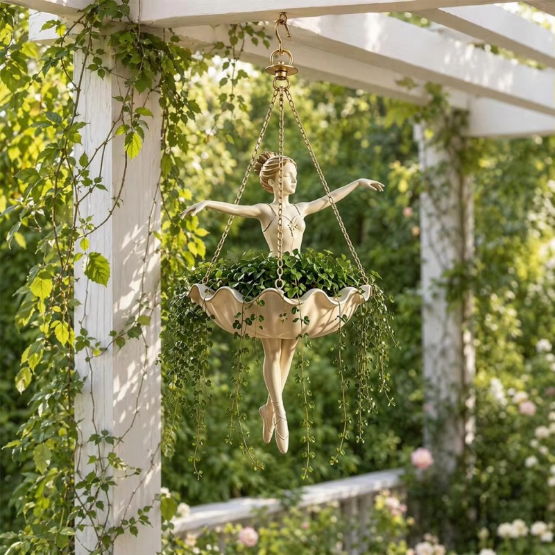 Resin Ballet Dancer Hanging Pl - Spider Plant Hanging review and price